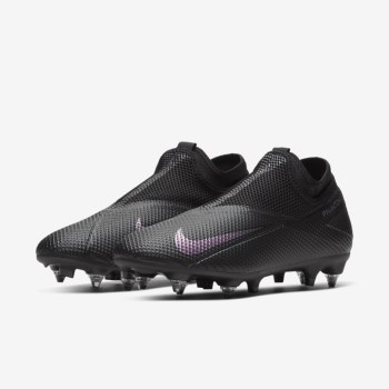 Nike Phantom Vision 2 Academy Dynamic Fit SG-PRO Anti-Clog Traction - Férfi Focicipő - Fekete/Fekete